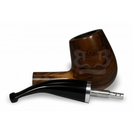 Cachimbo Bertoldi Elite Prateado Encerado – Chifre Natural (Filtro Permanente)